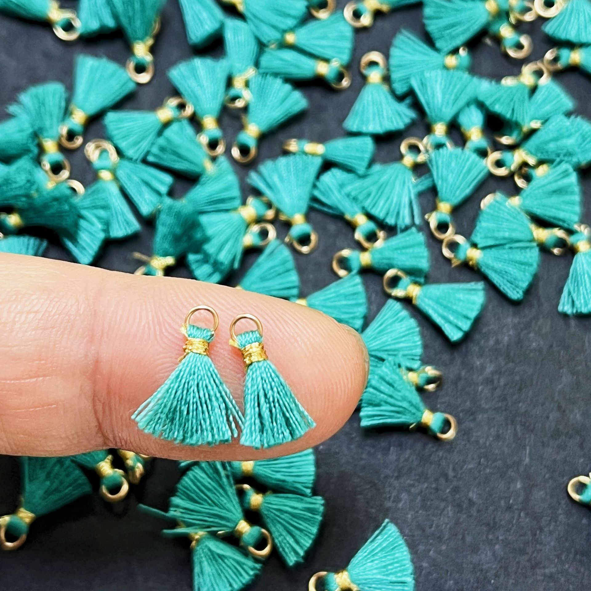 Wholesale 100PCS Mini Cotton Tassel  Earrings Hair Accessories Bracelet